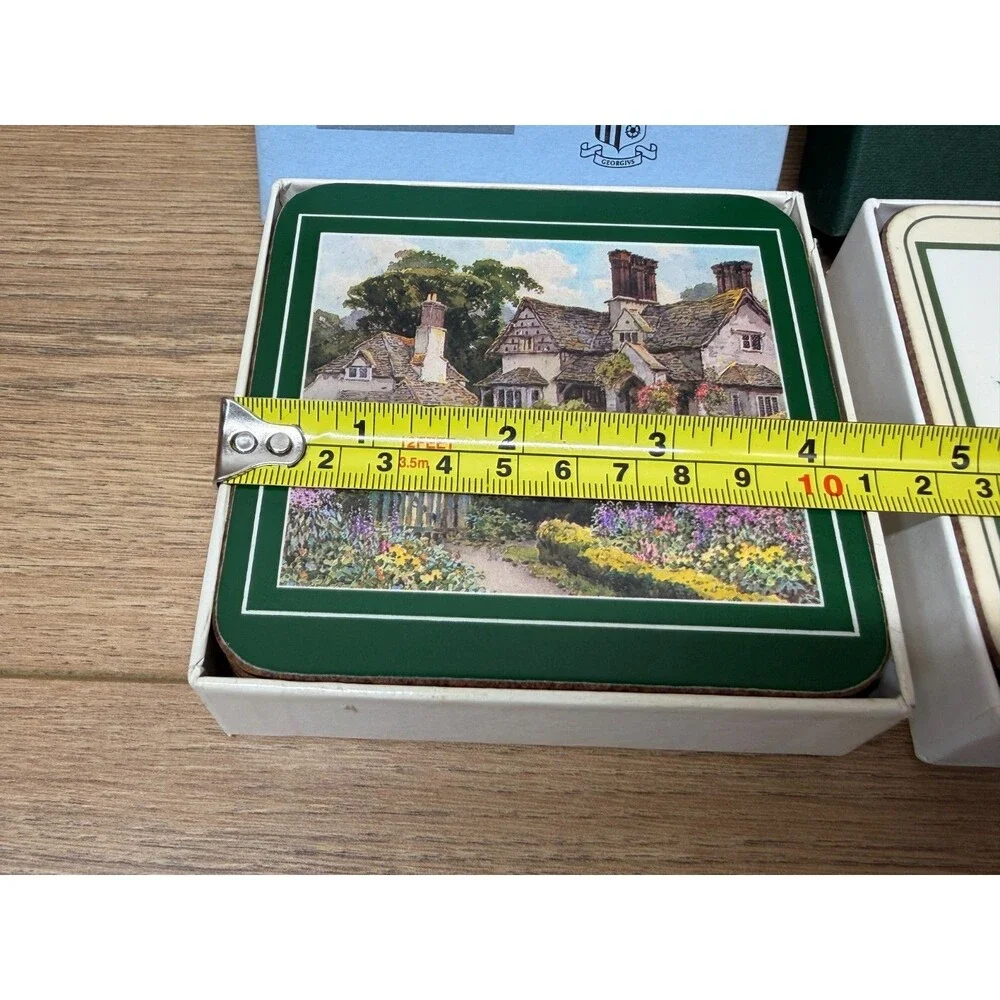 Royal Table Cottage Garden & Classic Fruit Coaster Sets Satin Finish Cork Back